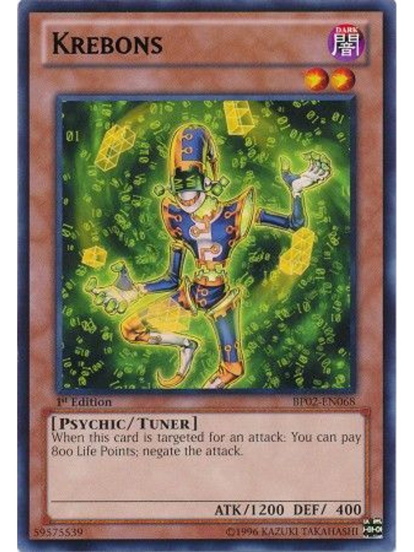 Krebons - BP02-EN068 - Rare 1st Edition 1