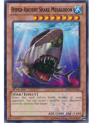 Hyper-Ancient Shark Megalodon - BP02-EN121 - Mosaic Rare 1st Edition