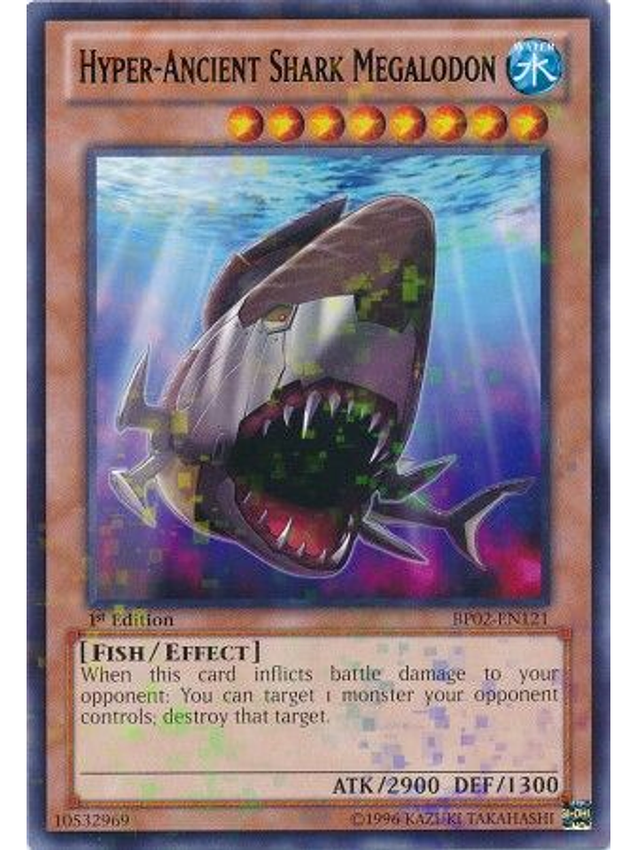 Hyper-Ancient Shark Megalodon - BP02-EN121 - Mosaic Rare 1st Edition 1