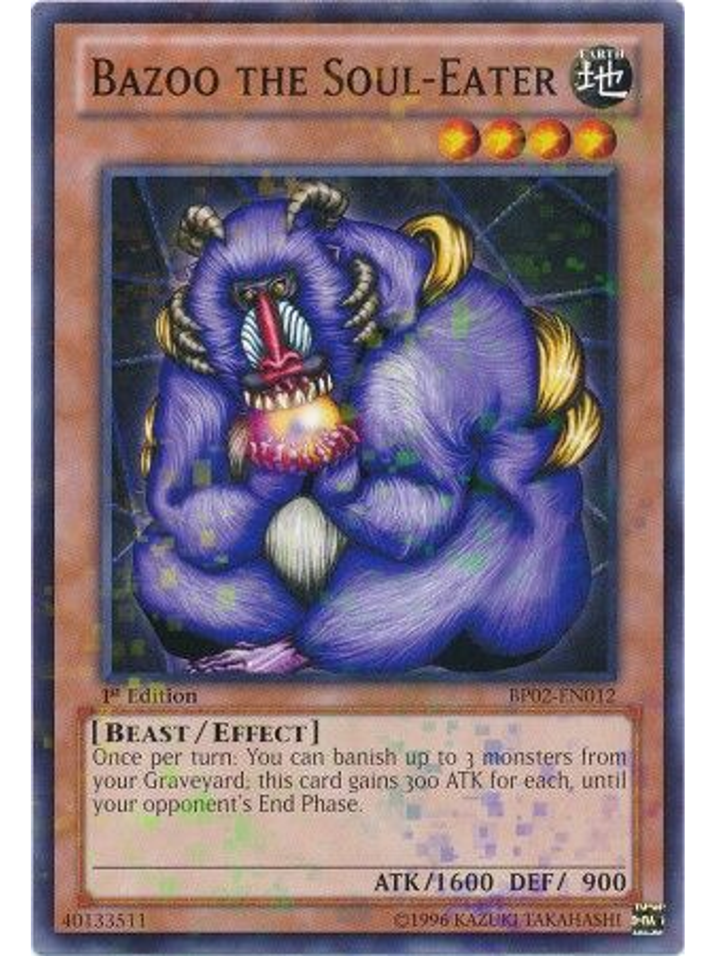 Bazoo the Soul-Eater - BP02-EN012 - Mosaic Rare 1st Edition 1