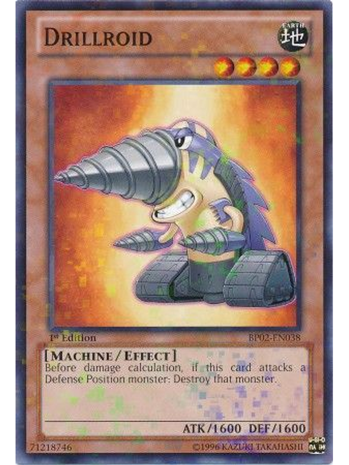 Drillroid - BP02-EN038 - Mosaic Rare 1st Edition 1