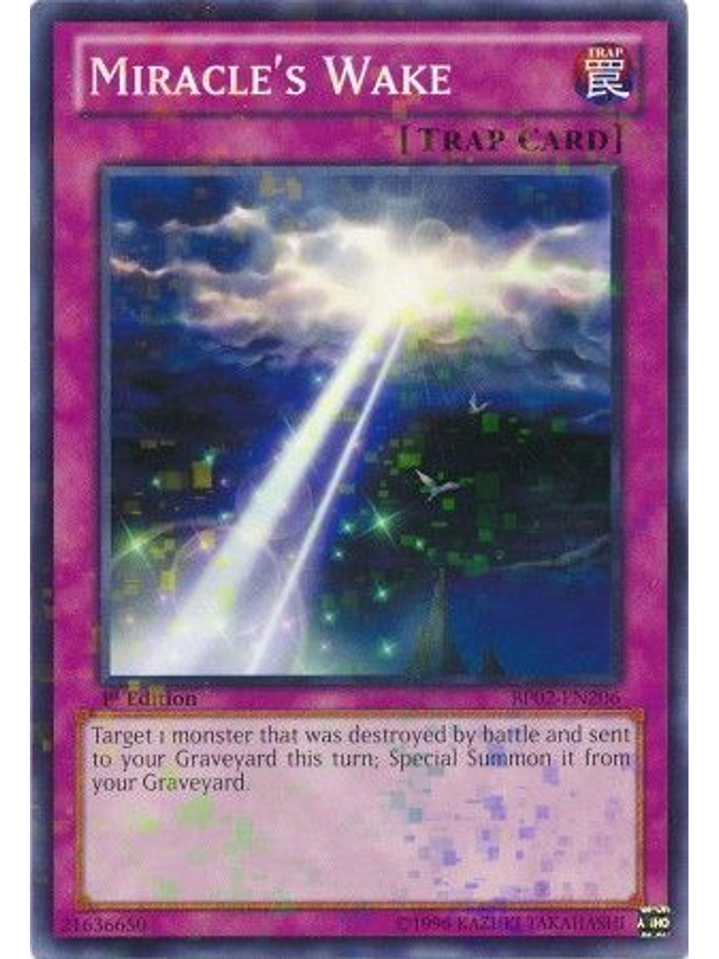 Miracle's Wake - BP02-EN206 - Mosaic Rare 1st Edition 1