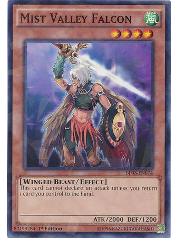 Mist Valley Falcon - BP03-EN074 - Shatterfoil Rare 1st Edition 1