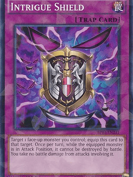 Intrigue Shield - BP03-EN231 - Shatterfoil Rare 1st Edition