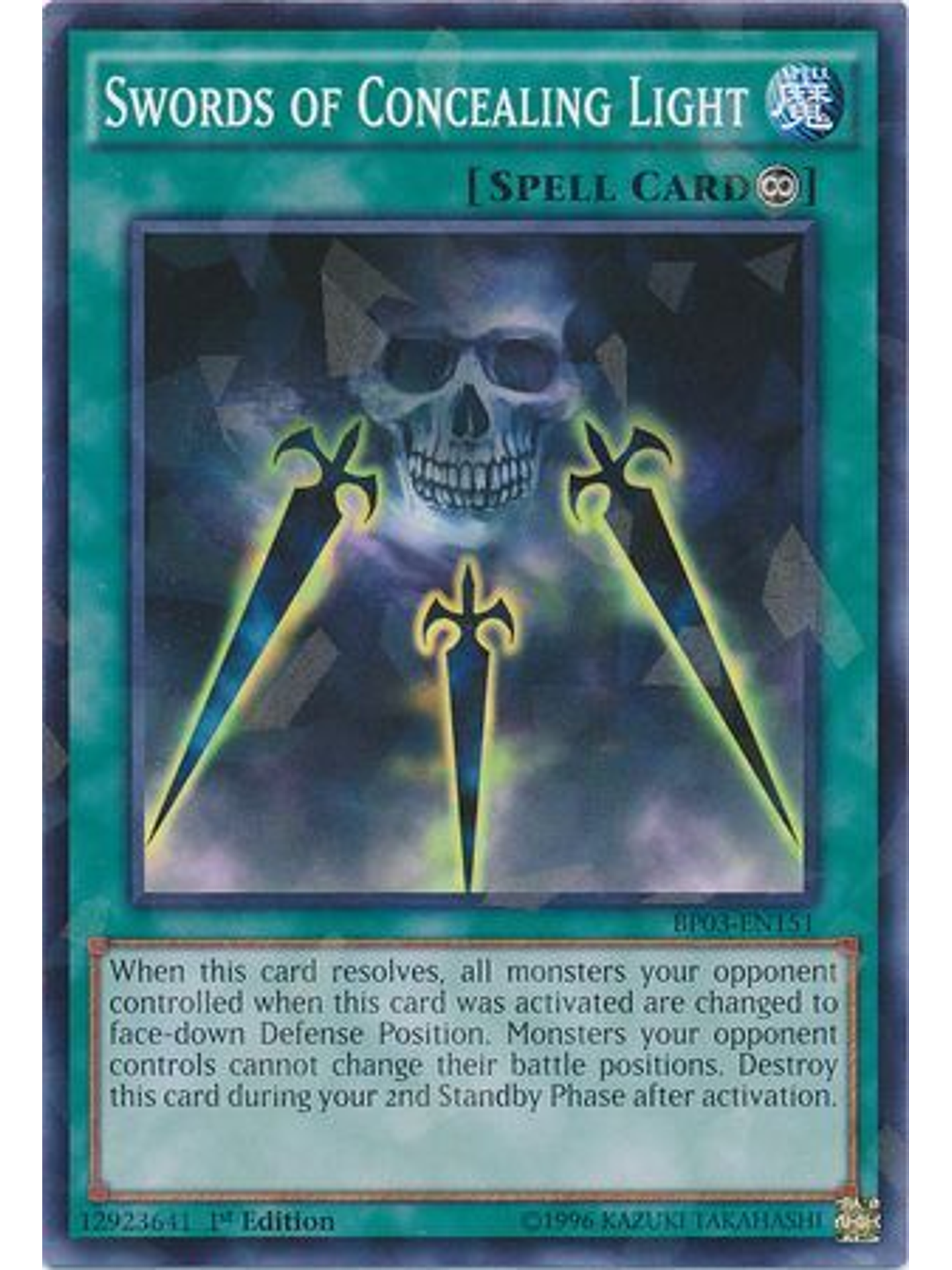 Swords of Concealing Light - BP03-EN151 - Shatterfoil Rare 1st Edition 1