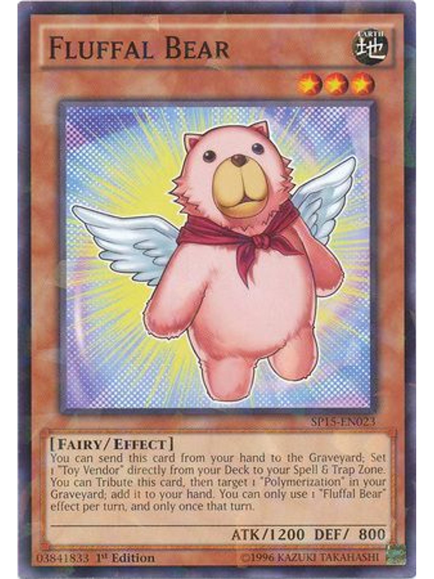 Fluffal Bear - SP15-EN023 - Shatterfoil Rare 1st Edition 1