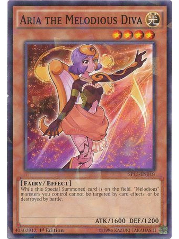 Aria the Melodious Diva - SP15-EN018 - Shatterfoil Rare 1st Edition 1