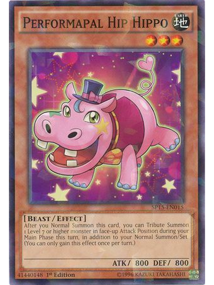 Performapal Hip HIppo - SP15-EN015 - Shatterfoil Rare 1st Edition 1