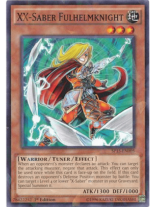 XX-Saber Fulhelmknight - SP15-EN005 - Shatterfoil Rare 1st Edition