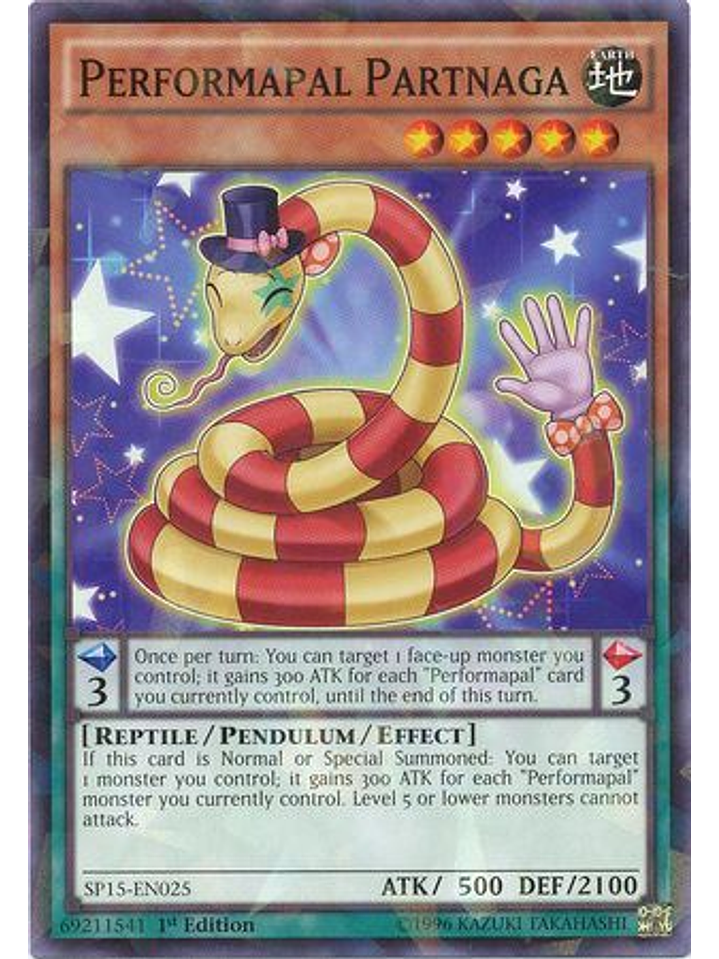 Performapal Partnaga - SP15-EN025 - Shatterfoil Rare 1st Edition 1