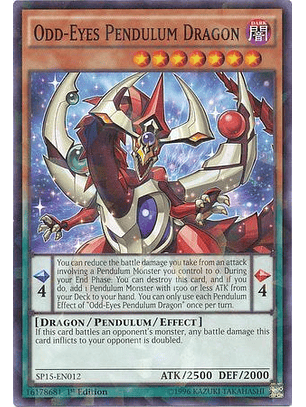 Odd-Eyes Pendulum Dragon - SP15-EN012 - Shatterfoil Rare 1st Edition