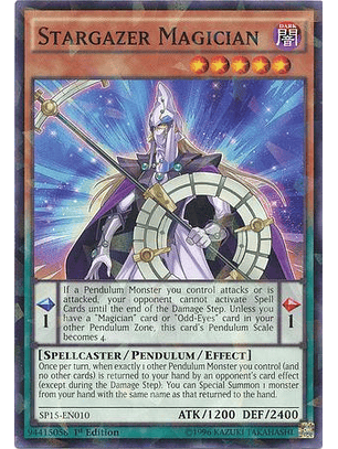 Stargazer Magician - SP15-EN010 - Shatterfoil Rare 1st Edition