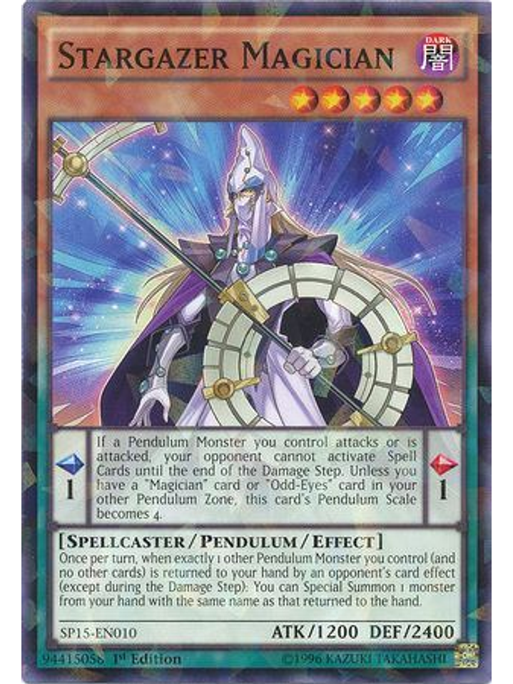 Stargazer Magician - SP15-EN010 - Shatterfoil Rare 1st Edition 1