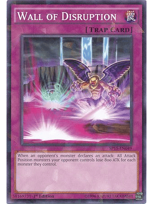 Wall of Disruption - SP15-EN049 - Shatterfoil Rare 1st Edition