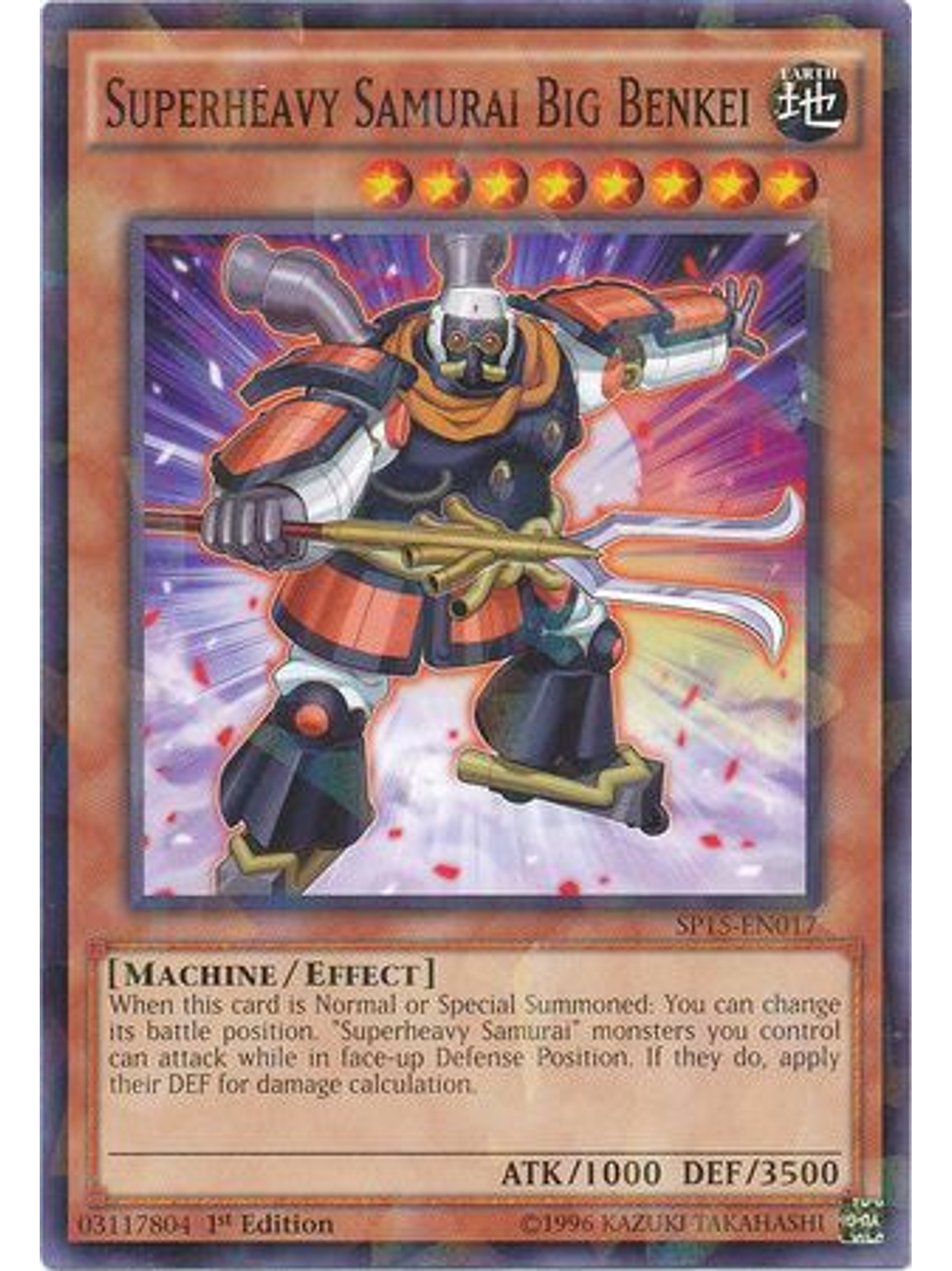 Superheavy Samurai Big Benkei - SP15-EN017 - Shatterfoil Rare 1st Edition 1