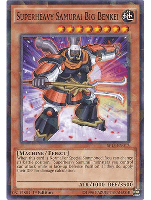 Superheavy Samurai Big Benkei - SP15-EN017 - Shatterfoil Rare 1st Edition