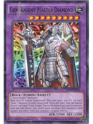 Gem-Knight Master Diamond - SP15-EN030 - Shatterfoil Rare 1st Edition