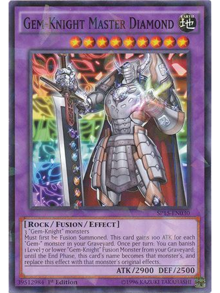 Gem-Knight Master Diamond - SP15-EN030 - Shatterfoil Rare 1st Edition 1