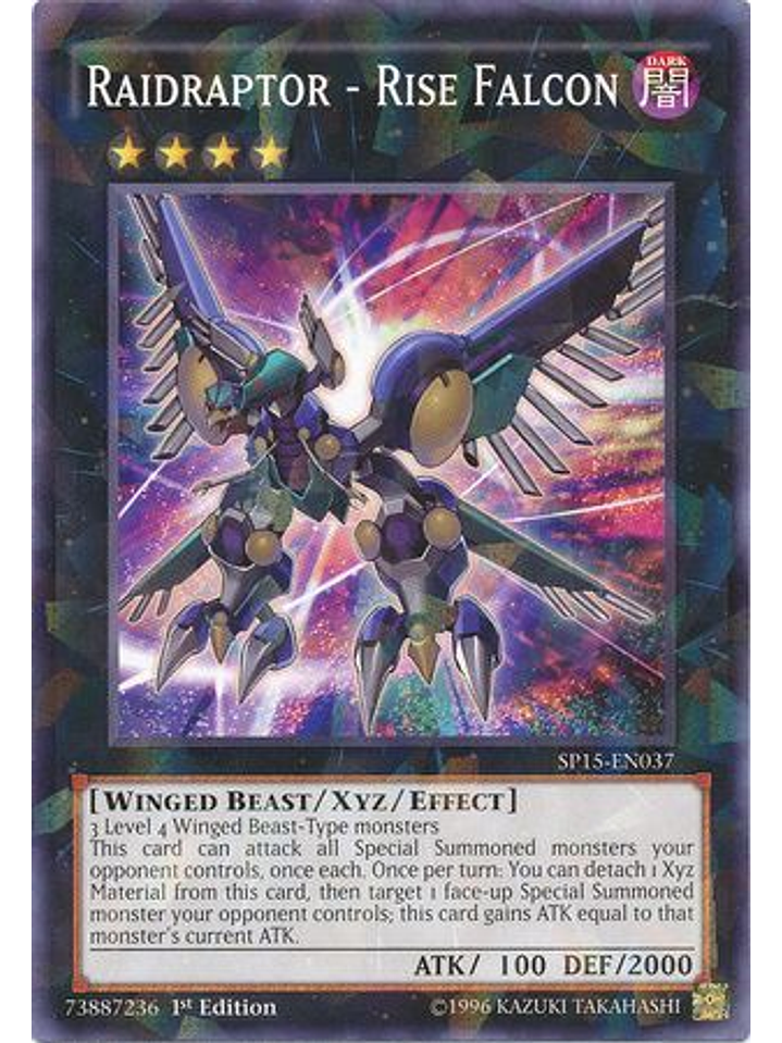 Raidraptor - Rise Falcon - SP15-EN037 - Shatterfoil Rare 1st Edition 1