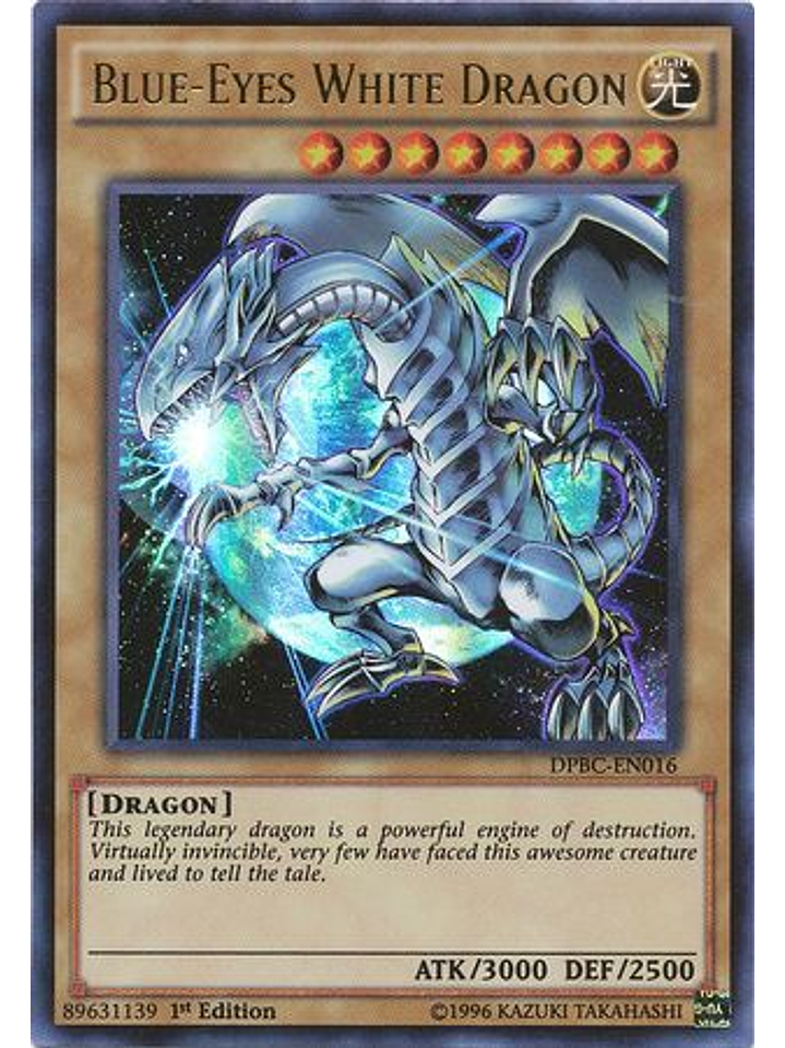Blue-Eyes White Dragon - DPBC-EN016 - Ultra Rare 1st Edition 1