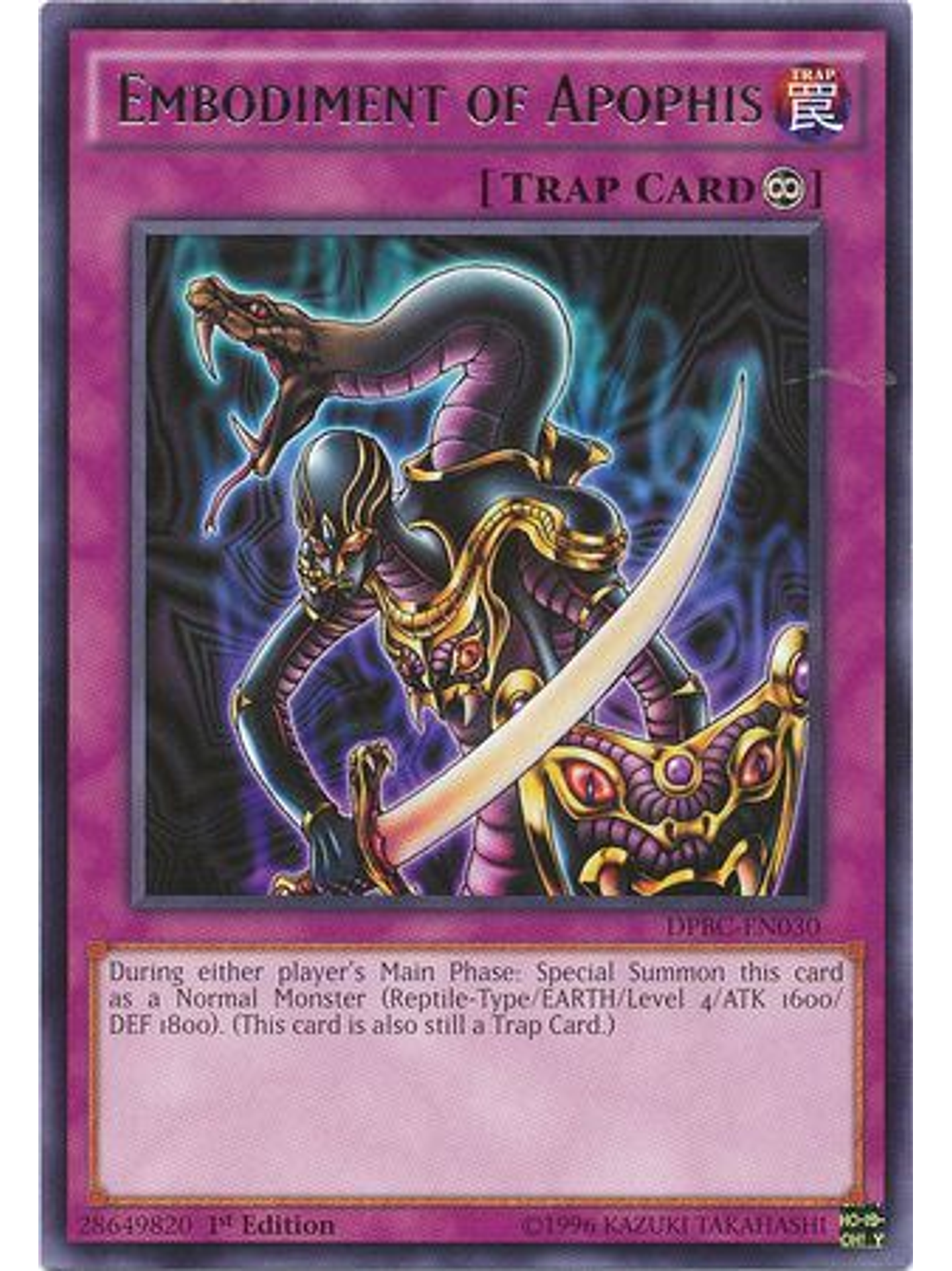Embodiment of Apophis - DPBC-EN030 - Rare 1st Edition 1