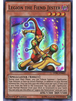 Legion The Fiend Jester - DPBC-EN003 - Super Rare 1st Edition