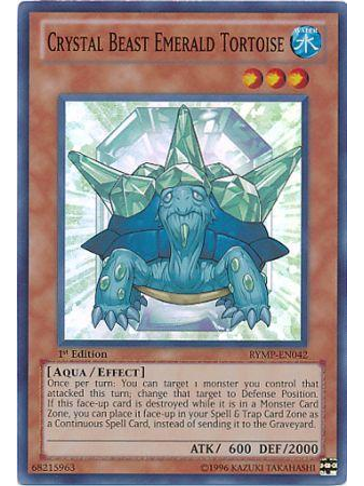 Crystal Beast Emerald Tortoise - RYMP-EN042 - Super Rare 1st Edition 1