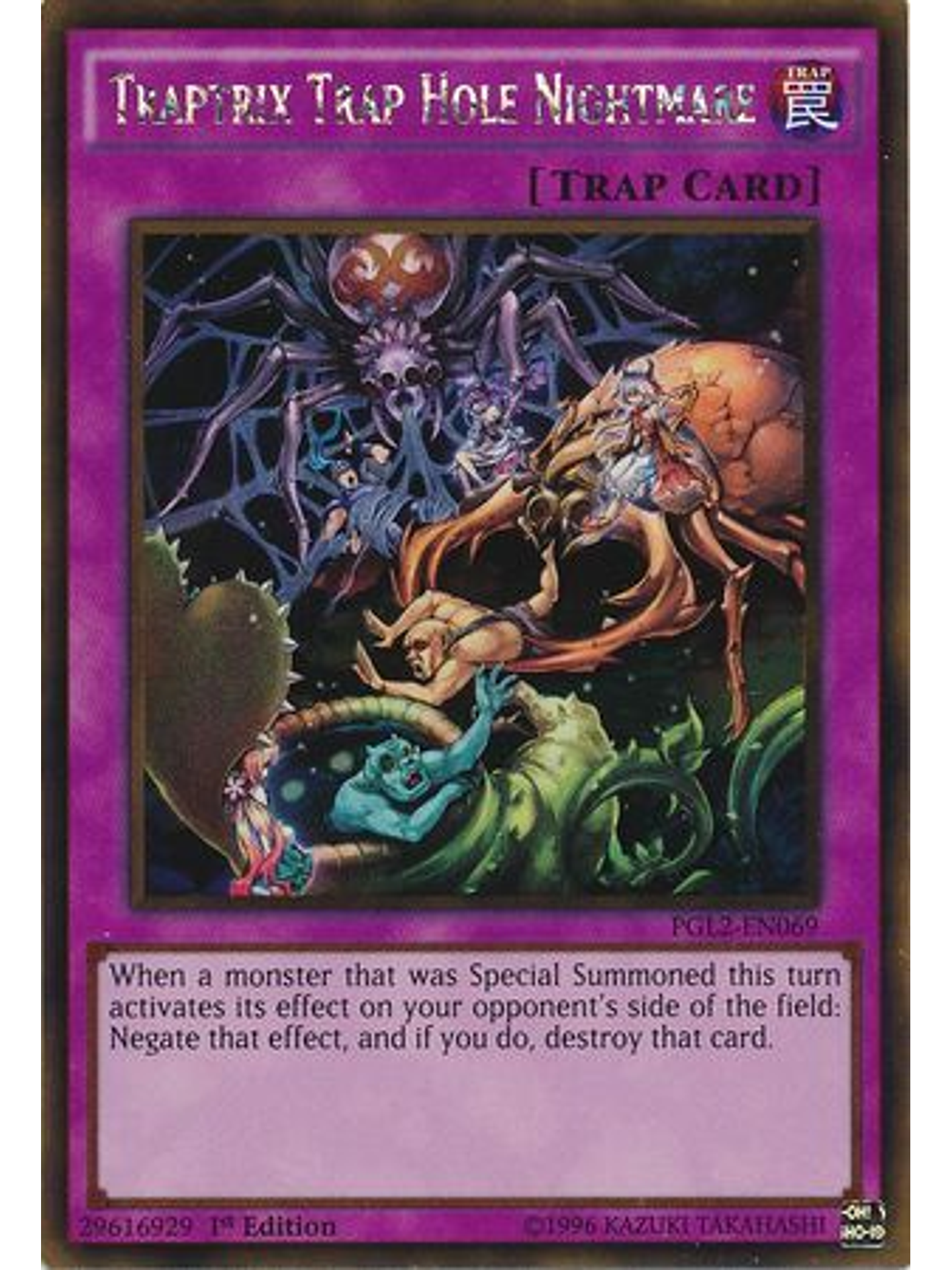 Traptrix Trap Hole Nightmare - PGL2-EN069 - Gold Rare 1st Edition 1