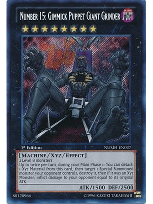 Number 15: Gimmick Puppet Giant Grinder - NUMH-EN027 - Secret Rare 1st Edition