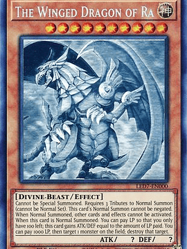 The Winged Dragon of Ra - LED7-EN000 - Ghost Rare 1st Edition