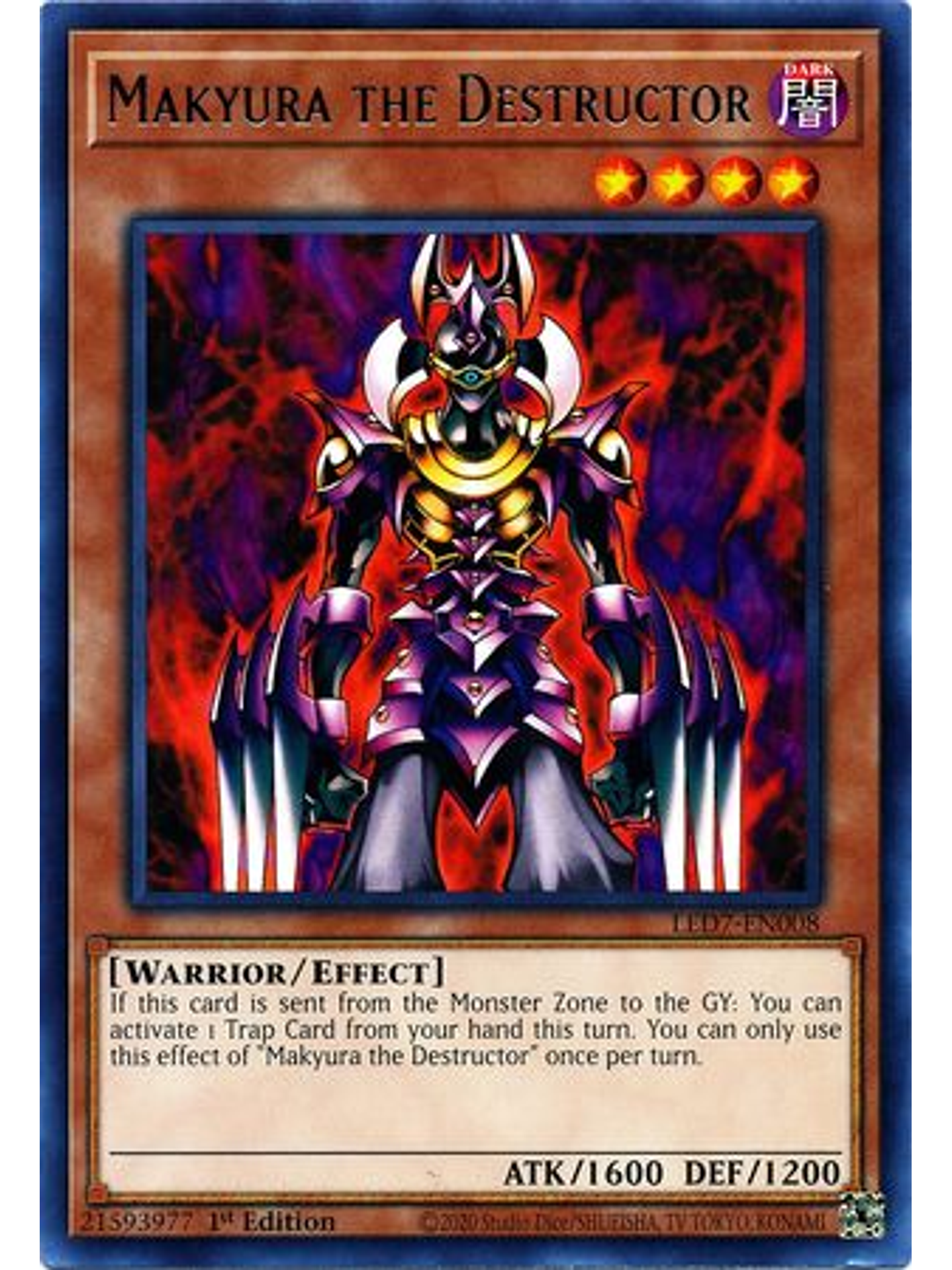 Makyura the Destructor - LED7-EN008 - Rare 1st Edition 1