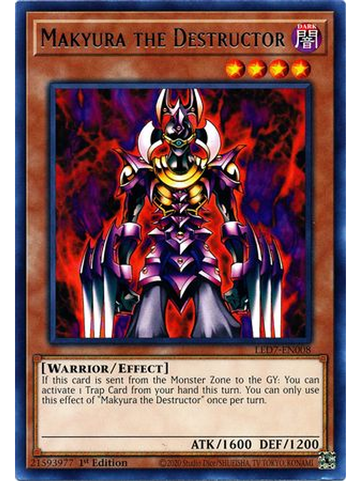 Makyura the Destructor - LED7-EN008 - Rare 1st Edition 1