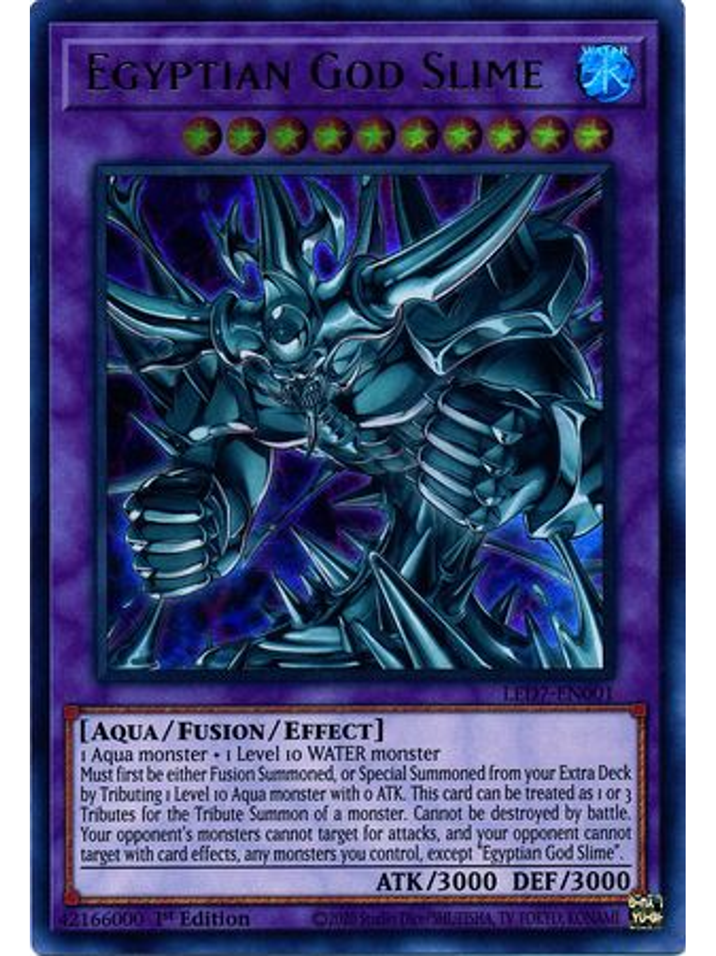 Egyptian God Slime - LED7-EN001 - Ultra Rare 1st Edition 1