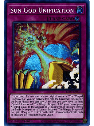Sun God Unification - LED7-EN007 - Super Rare 1st Edition