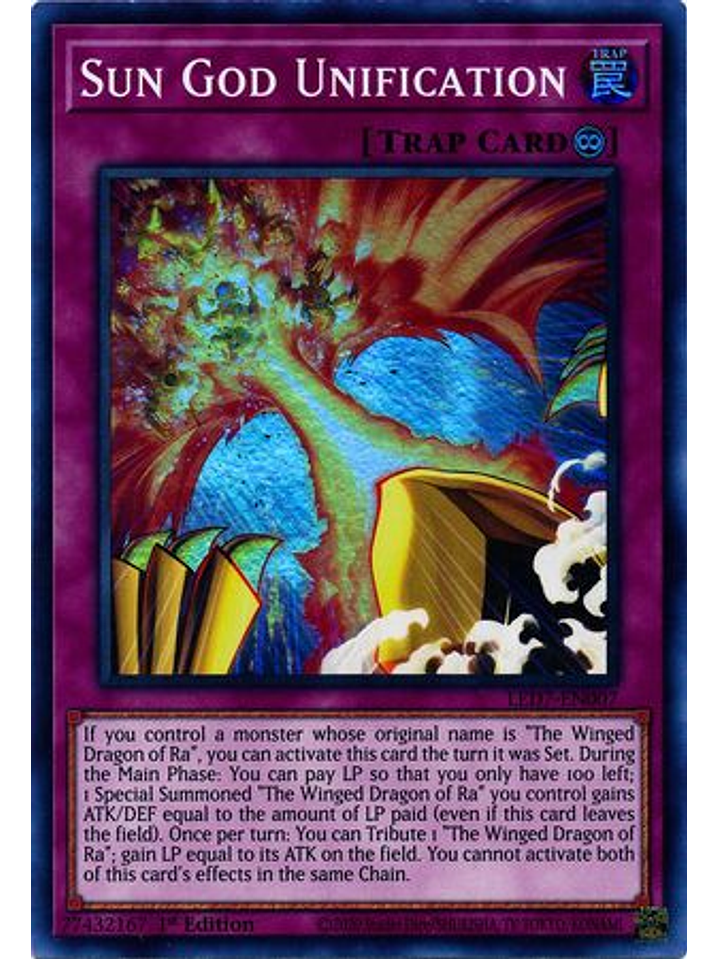 Sun God Unification - LED7-EN007 - Super Rare 1st Edition 1