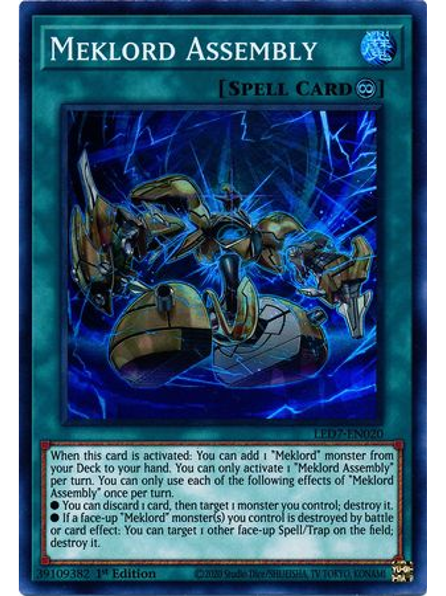 Meklord Assembly - LED7-EN020 - Super Rare 1st Edition 1