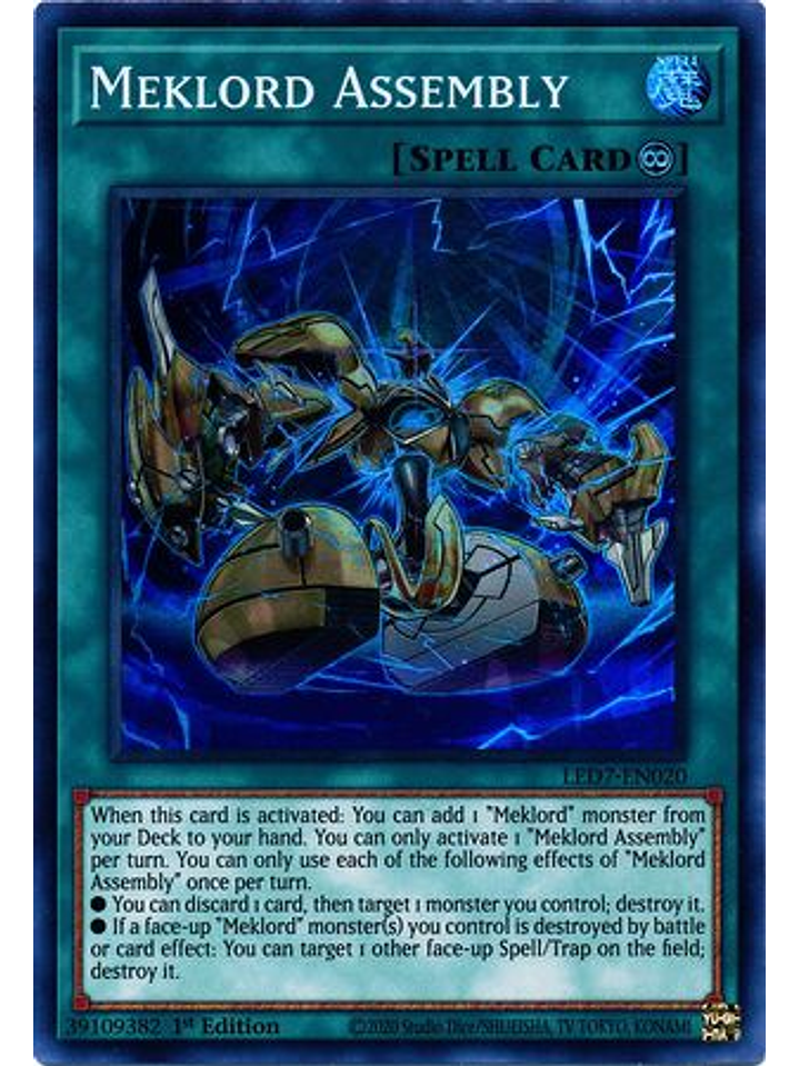 Meklord Assembly - LED7-EN020 - Super Rare 1st Edition 1
