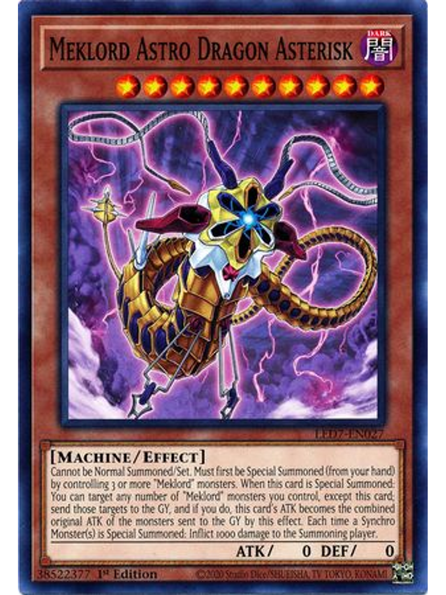 Meklord Astro Dragon Asterisk - LED7-EN027 - Common 1st Edition 1