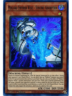Meklord Emperor Wisel - Synchro Absorption - LED7-EN017 - Super Rare 1st Edition