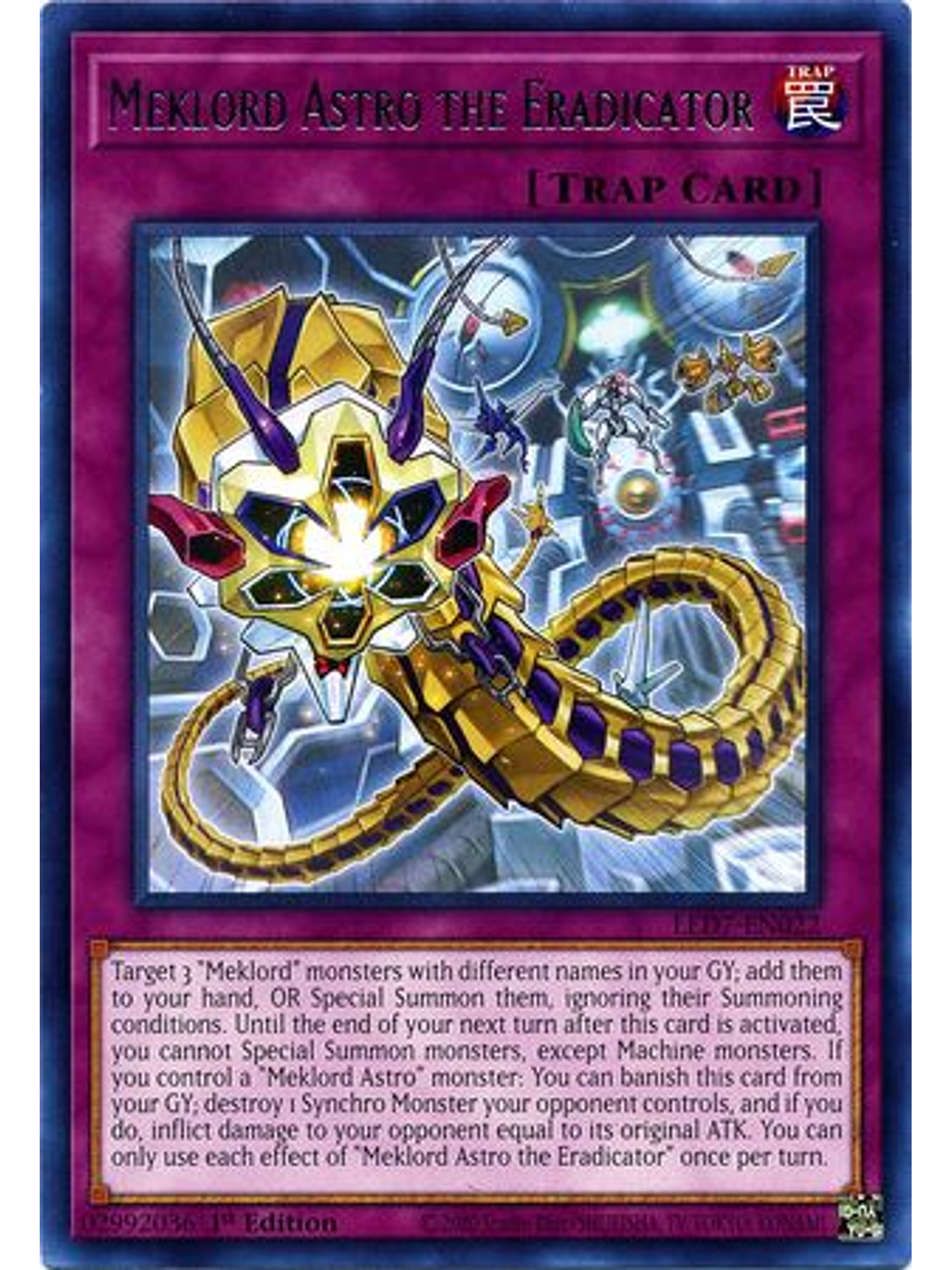 Meklord Astro the Eradicator - LED7-EN022 - Rare 1st Edition 1