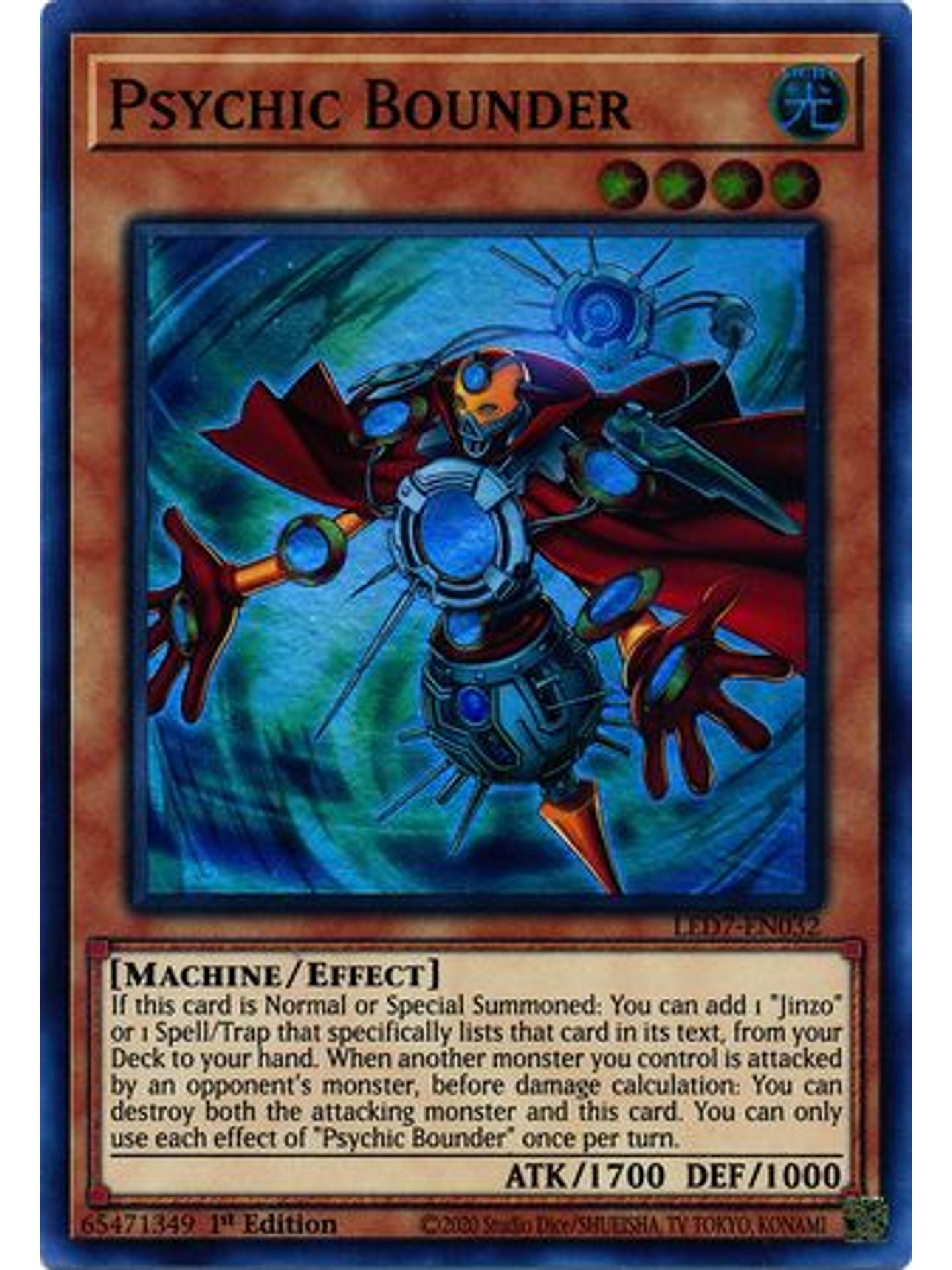 Psychic Bounder - LED7-EN032 - Super Rare 1st Edition 1