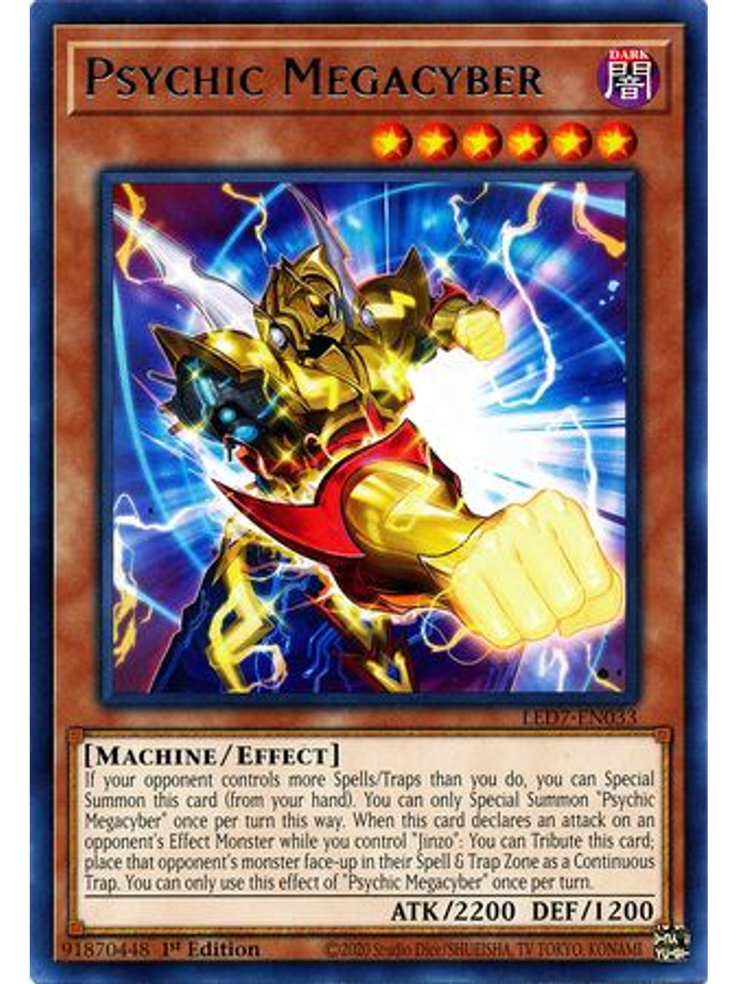 Psychic Megacyber - LED7-EN033 - Rare 1st Edition 1