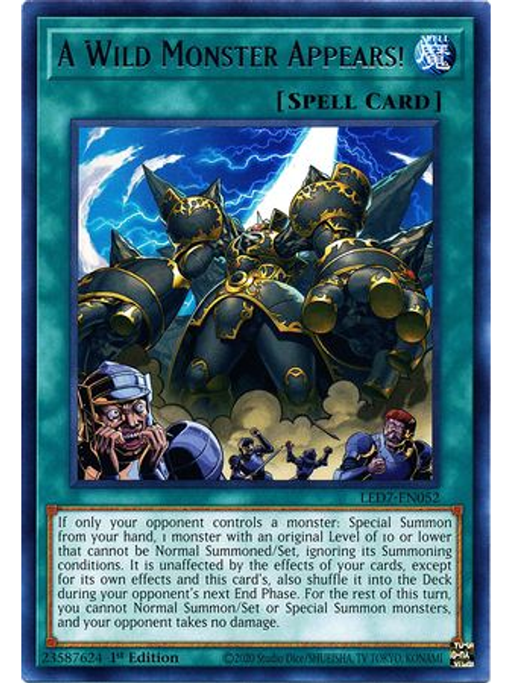 A Wild Monster Appears! - LED7-EN052 - Rare 1st Edition 1