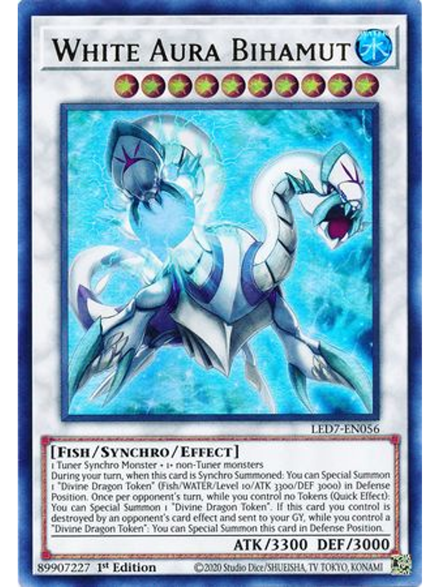 White Aura Bihamut - LED7-EN056 - Ultra Rare 1st Edition 1