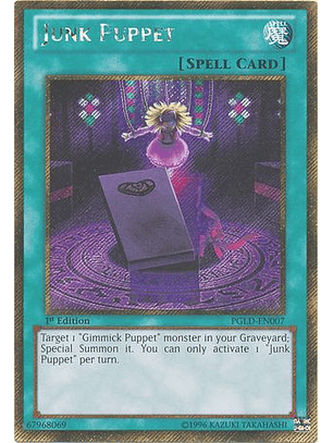 Junk Puppet - PGLD-EN007 - Gold Secret Rare 1st Edition