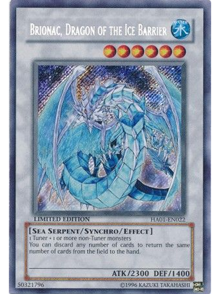 Brionac, Dragon of the Ice Barrier - HA01-EN022 - Secret Rare Limited Edition 1