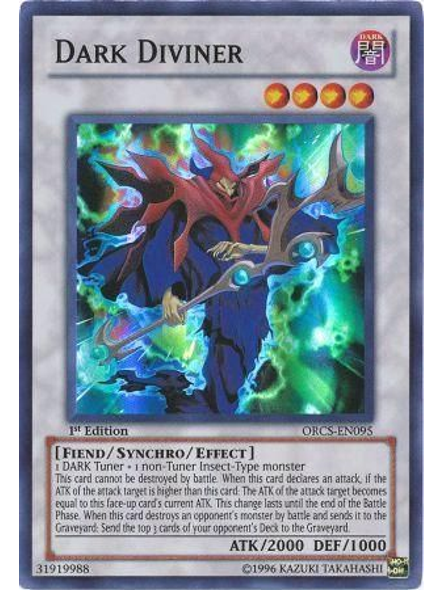 Dark Diviner - ORCS-EN095 - Super Rare 1st Edition 1