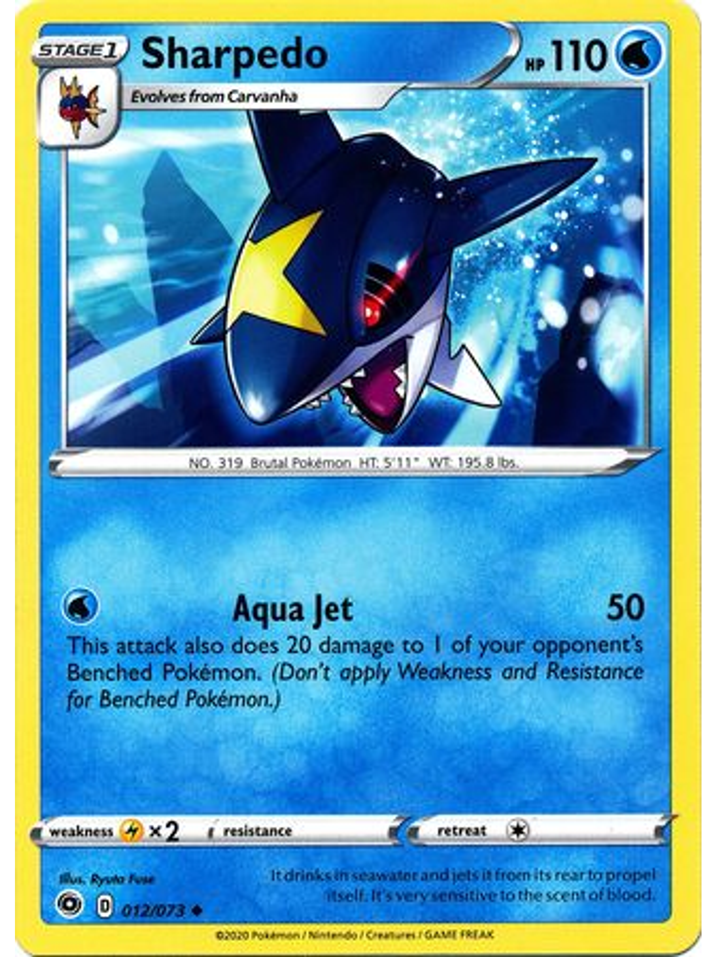 Sharpedo - 012/073 - Uncommon 1