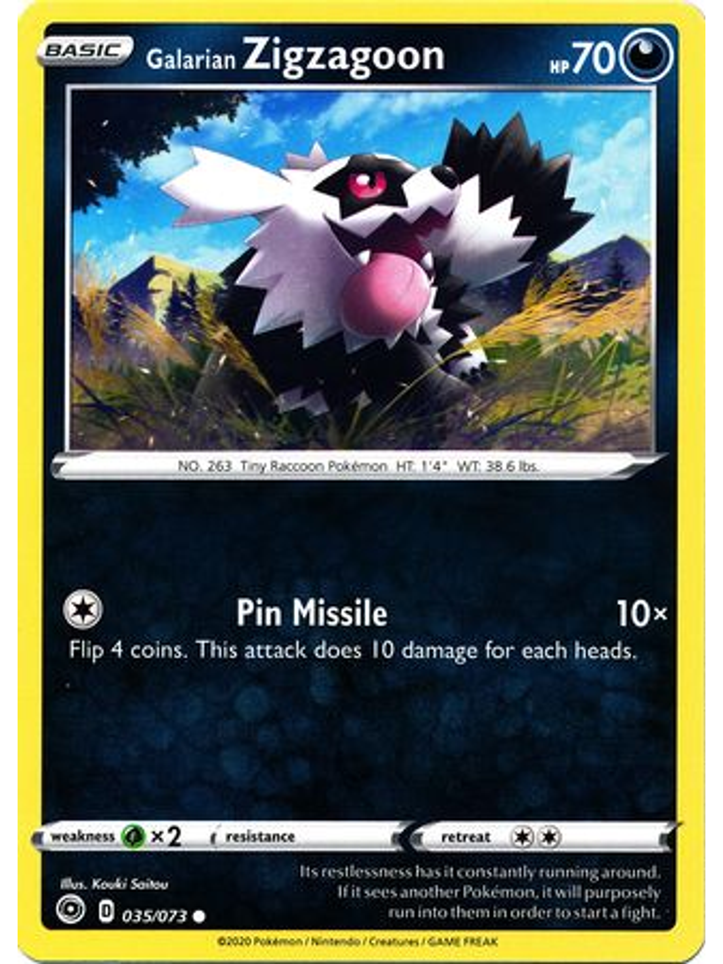 Galarian Zigzagoon - 035/073 - Common 1