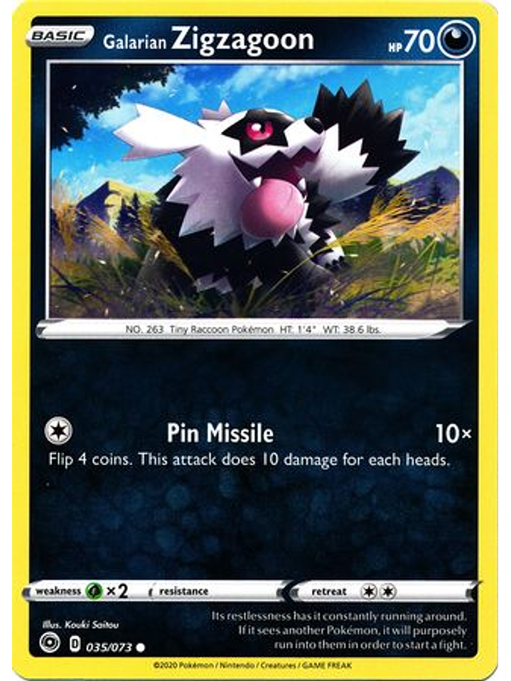 Galarian Zigzagoon - 035/073 - Common 1
